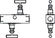 Duplex steel Straight - Extended Type 2 Way Manifold valves