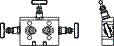 Duplex Stainless Steel Coplanar - Direct Mounting- Compact Design Three Valve Manifold valves 