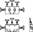 Duplex Stainless Steel Coplanar - Direct Mounting- Process Drain 5way Manifold valves 