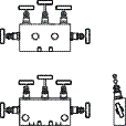 Duplex Stainless Steel Straight Type - Remote Mounting- Coplanar-Process Drain (Two Equaliser) 5way Manifold valves;