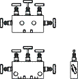 Duplex Stainless Steel Straight Type - Remote Mounting- Coplanar - Process Drain 5way Manifold valves 
