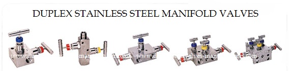 Duplex Stainless Steel Three Valve Manifolds valves 