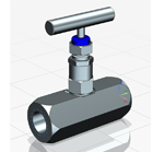 Duplex Stainless Steel Hex Needle Valve (Female to Female)