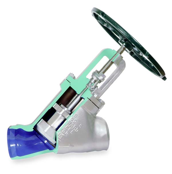Duplex stainless steel stop-non return valve
